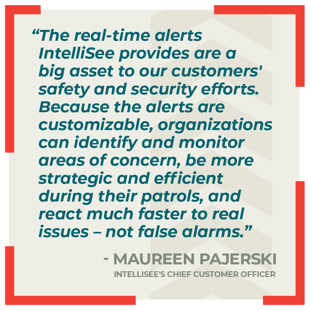 Quote from IntelliSee's Chief Customer Officer about the value or real-time alerts.