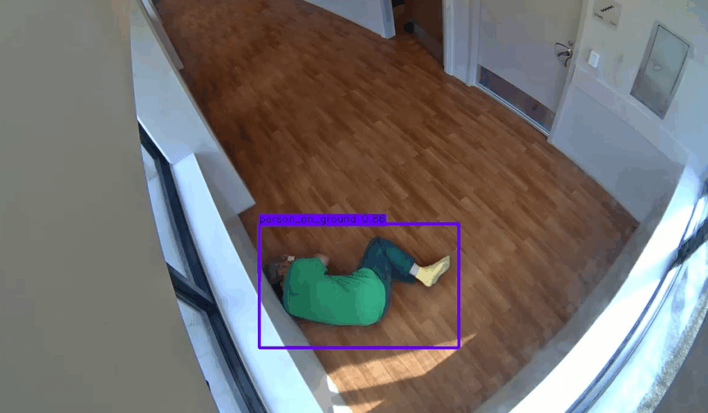 Fallen person in a senior care facility