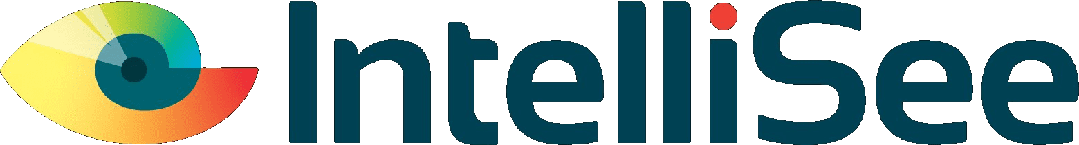 IntelliSee blue logo on white background